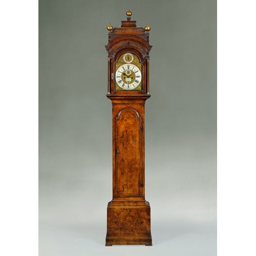 18TH CENTURY ANTIQUE WALNUT LONGCASE CLOCK BY JAMES BLACKBOROW OF LONDON